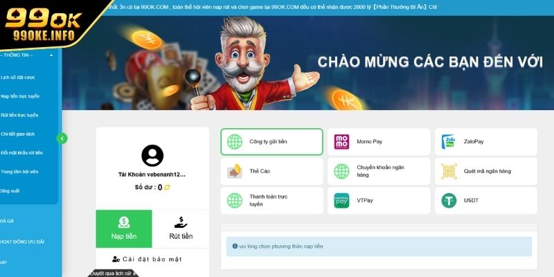 Những lưu ý quan trọng khi nạp vốn đầu tư tại 99OK